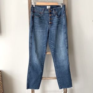 JCrew Skinny Crop Exposed Button Jean